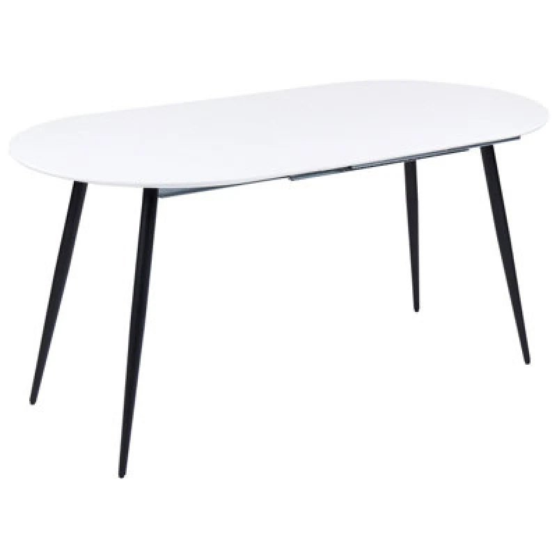Image of Beliani Extending Dining Table Staverton White 120/160 Cm 80 Cm