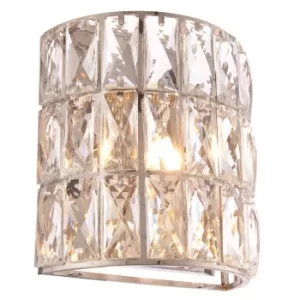 Image of 1 Light Wall Chrome, Crystal Glass Detail, G9