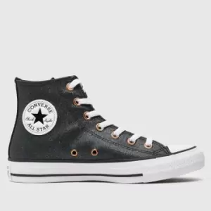 image of Converse Black & Gold All Star Hi Trainers