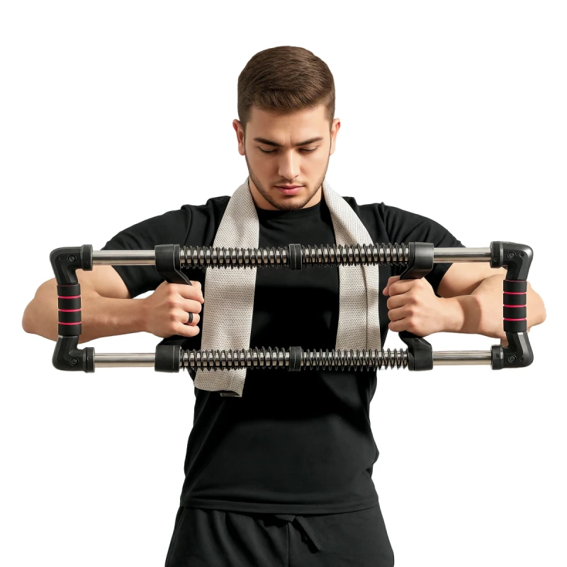 Image of SPORTNOW SPORTNOW Chest Expander with 10-50kg Adjustable Resistance for Men, Women