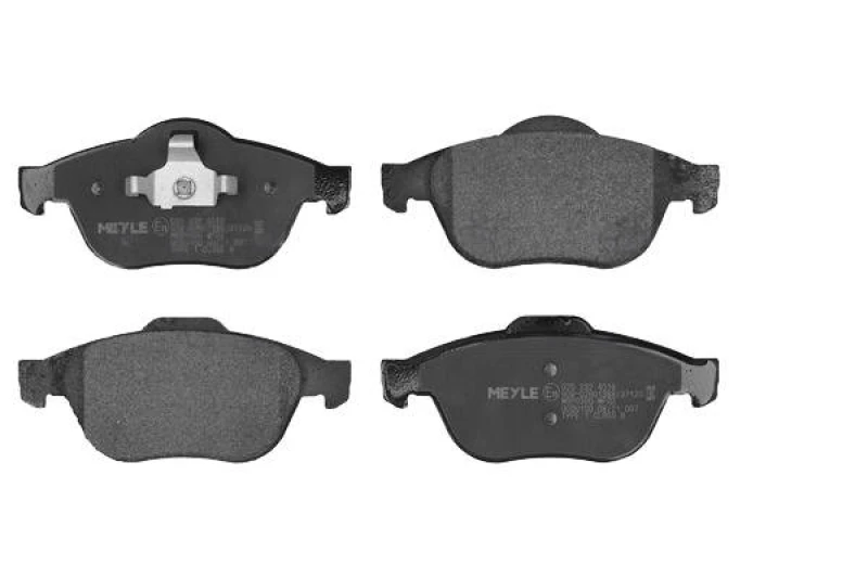 Image of MEYLE 025 232 4518 Brake pad set Front Axle, not prepared for wear warning indicator, Original Quality, with anti-squeak plate Brake Pad Set,disc bra