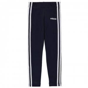 image of adidas adidas Girls Essentials 3-Stripes Leggings - Legend Ink