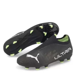 image of Puma Ultra .3 Laceless Junior FG Football Boots - Black