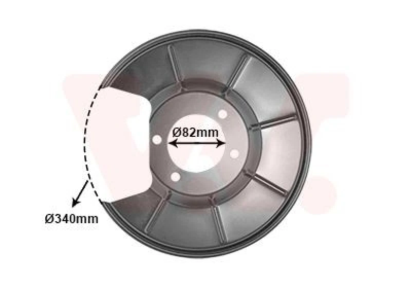 Image of VAN WEZEL Brake disc backing plate VAN WEZEL 1881373