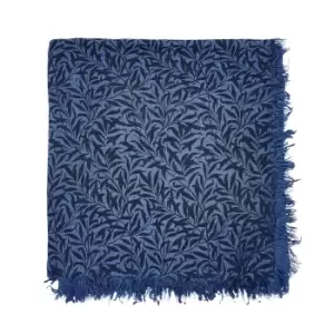 image of William Morris Acanthus/Pimpernel Woven Throw, Woad Blue