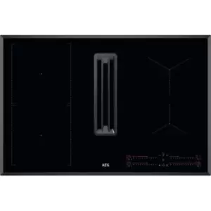 image of AEG 6000 SERIES INDUCTION EXTRACTOR HOB CDE84543FB 78cm Induction Hob - Black