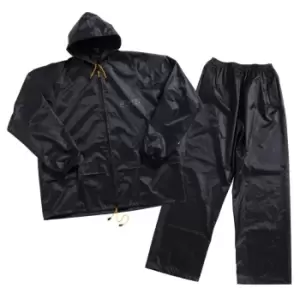 Image of Black Two Piece Rainsuit JCB-RS - Large