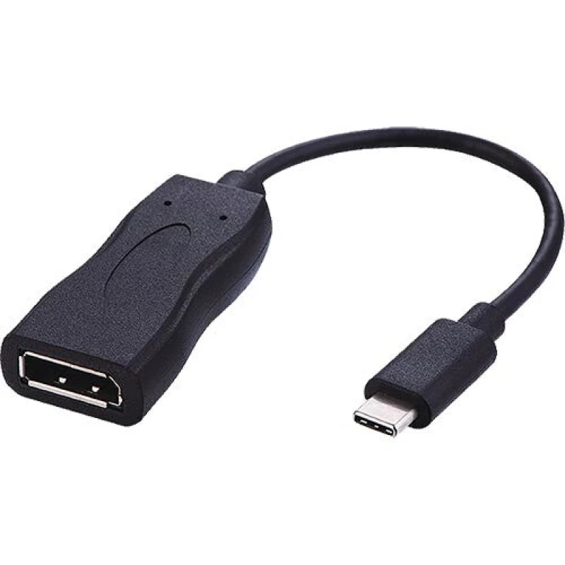 Image of Cablenet Cablenet 20cm USB 3.1c Male-DisplayPort Female 1.2 4Kx2K30Hz Tailed Blk Active 24-0307