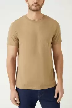 Image of Mens White, Frost Marl, Stone Marl 3 Pack Crew Neck T-Shirts