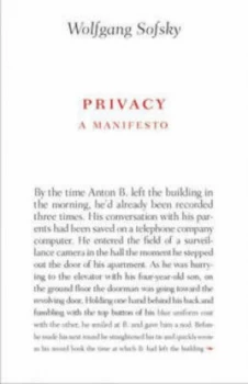 Image of Privacy by Wolfgang Sofsky Hardback