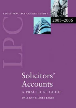 Image of Solicitors Accounts by Dale Kay and Janet Baker Paperback