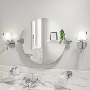 image of Traditional Round Bathroom Mirror - 550mm - Baxenden