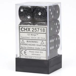 Image of Chessex Ninja: Speckled D6 Set of 12 - 16mm
