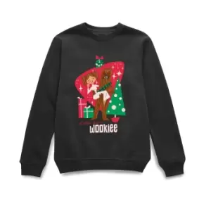 Image of Star Wars Rather Kiss A Wookie Christmas Jumper - Black - 3XL