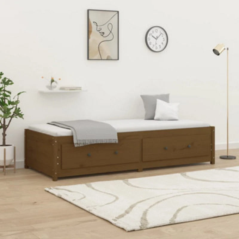 Image of VIDAXL Day Bed without Mattress Honey Brown 90x190cm Single Solid Wood Pine Vidaxl 8720287214779