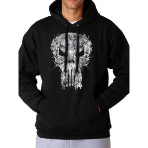 Image of Marvel Comics - Unisex Small Punisher Shatter Skull Full-Length Hoodie (Black)