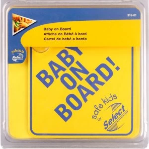 Image of Select Hardware Safe Kids Baby On Board Sign 1 Pack