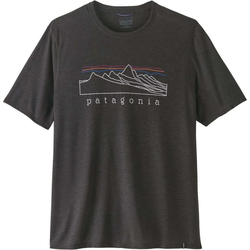 Image of Technical T-Shirt Patagonia Cap Cool Trail Stratapeaks Noir Male M