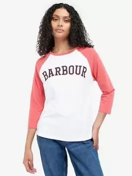 Image of Barbour Northumberland T-Shirt - White, Size 10, Women