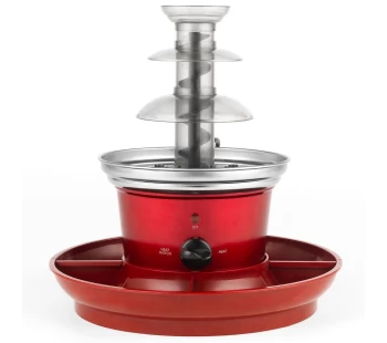 image of GILES & POSNER EK3428G Chocolate Fountain - Metallic Red, Chocolate