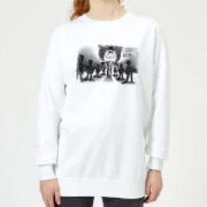 Image of Toy Story Evil Dr Pork Chop Speech Womens Sweatshirt - White - 3XL