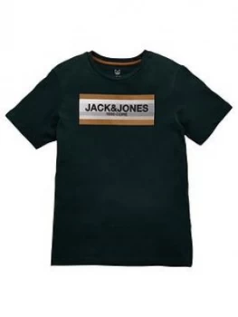 image of Jack & Jones Junior Boys Core Short Sleeve T-Shirt - Darkest Spruce