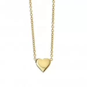 Image of Sterling Silver Gold Plated Single Heart Necklace N4379