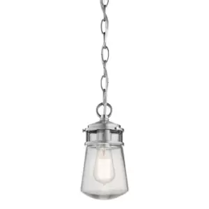 image of Elstead Lyndon Outdoor Chain Lantern Brushed Aluminum