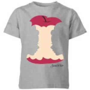 Image of Disney Princess Colour Silhouette Snow White Apple Kids T-Shirt - Grey - 11-12 Years