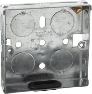 Image of KnightsBridge 1G 16mm Galvanised Steel Back Box