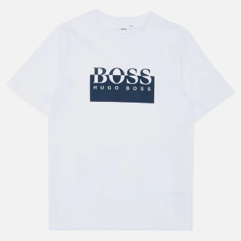 Image of Hugo Boss Short Sleeve Chest Logo T-Shirt White Size 8 Years Boys