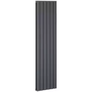 image of HOMCOM Wall Mounted Vertical Radiator Heater in Grey