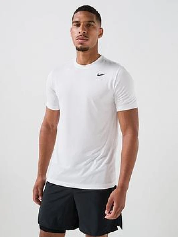 Image of Nike Dri-FIT Legend Mens Fitness T-Shirt - White Male S