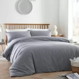 Image of Waterford Tufted 100% Cotton Duvet Cover Set, Blue, King - Appletree Loft