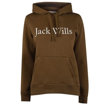 image of Jack Wills Heritage Logo Hoodie - Olive