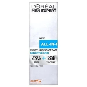 Image of LOreal Men Expert All In One Sensitive Face Cream 75ml