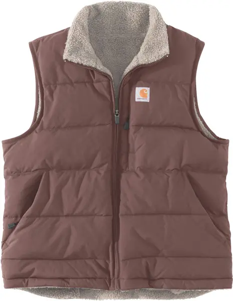 Image of Carhartt Relaxed Midweight Utility Ladies Vest, brown, Size XS for Women