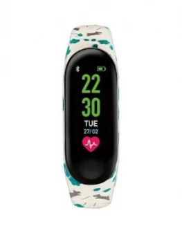 image of Radley Series 1 Activity Tracker With White Dog Print Silicone Strap Ladies Watch