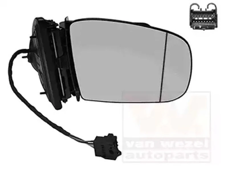 Image of VAN WEZEL 3086856 Wing mirror * HAGUS * Right, exterior mirror housing (fuselage type), without direction indicator Outside Mirror (50)