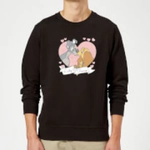 Image of Disney Lady And The Tramp Love Sweatshirt - Black