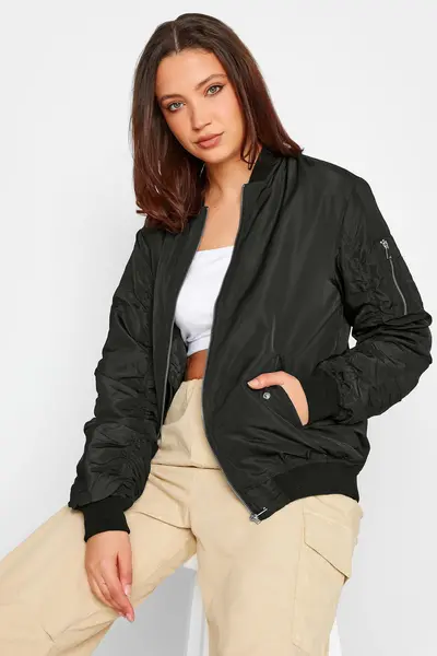 Long Tall Sally Tall Bomber Jacket Black