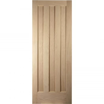 image of Aston 3 Panel White Oak Veneer Internal Door - 610mm Wide