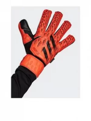 Image of adidas Predator Fingersave Match Goalkeeper Gloves, Orange/Red/Black, Size 8, Men