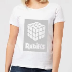 Image of Rubik's Core Box Womens T-Shirt - White - 3XL