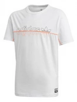 Image of Boys, adidas Originals Childrens Tee - White, Size 11-12 Years