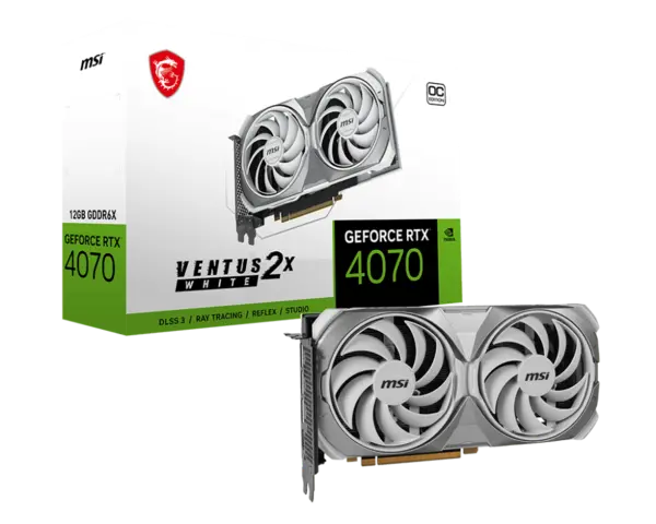 Image of MSI GeForce RTX 4070 VENTUS 2X White 12G OC Graphics Card