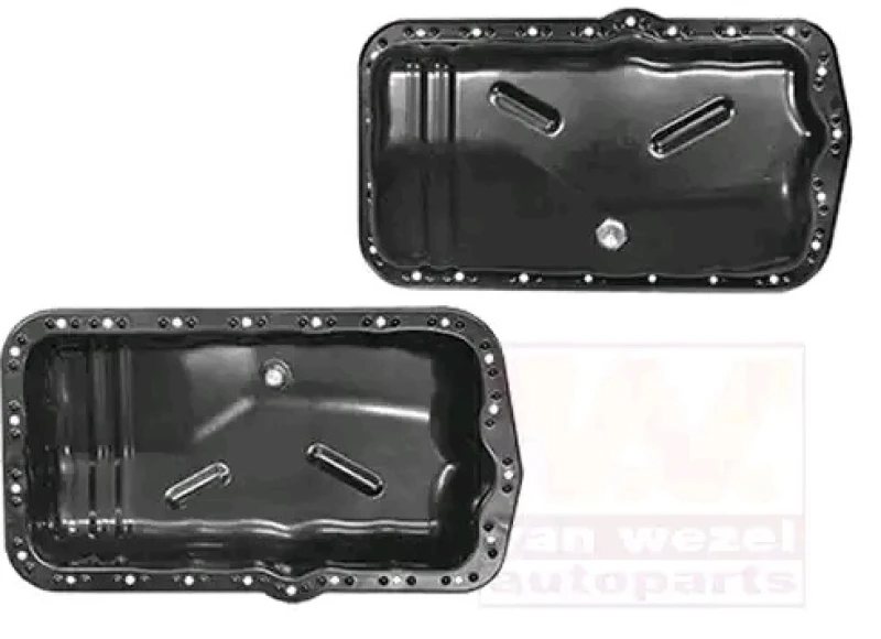 Image of VAN WEZEL 4349070 Oil Sump without gasket/seal Oil Pan (592)