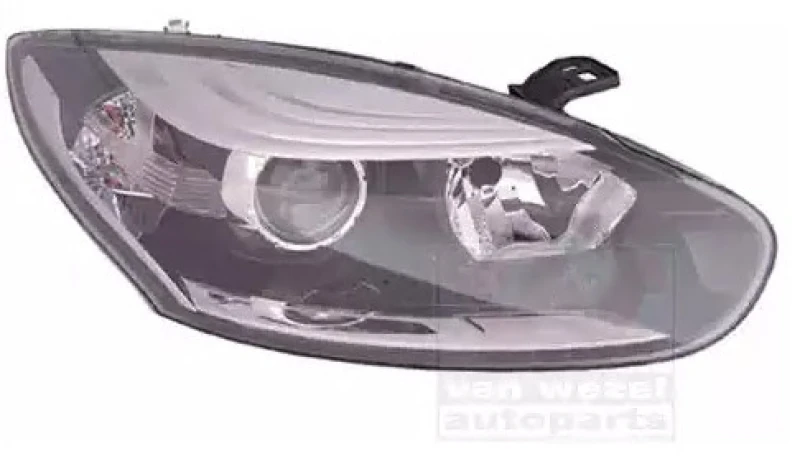 Image of VAN WEZEL 4382962M Headlights H7/H7, Right, with motor for headlamp levelling Headlight (259)