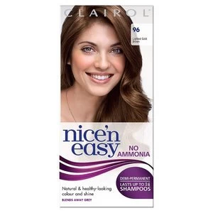 Image of Nice n Easy No Ammonia Hair Dye Lightest Golden Brown 96 Brunette