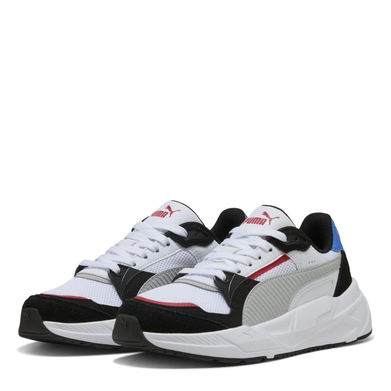 Image of Puma Unisex Kids Trinity Low-Top Trainers White/Grey/R unisex 3 (35.5)